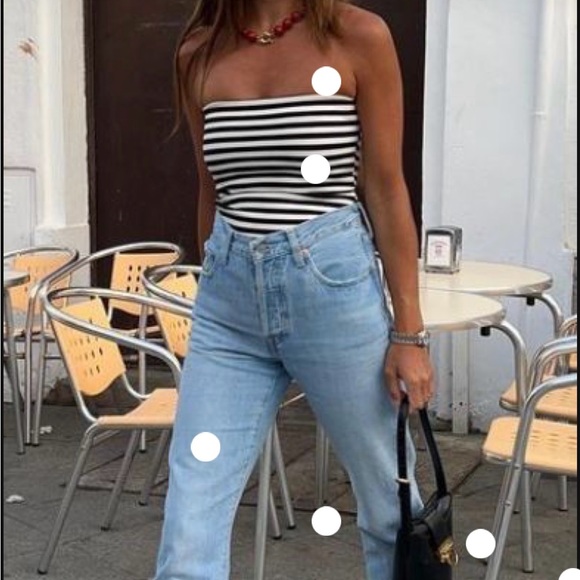 Y2K striped tube top size medium - Picture 5 of 5